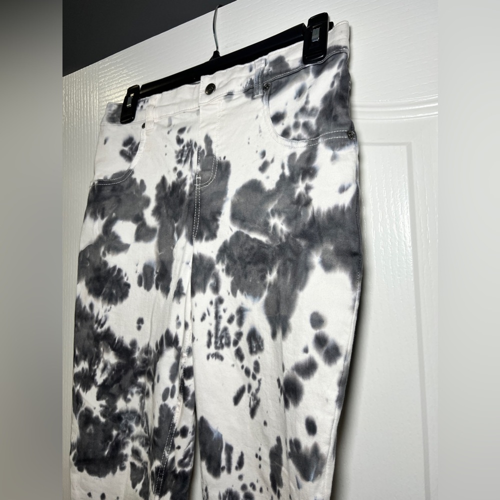HUE DENIM Mod Modern Denim High Rise Skimmer Tie Dye. Size Small - Picture 4 of 8